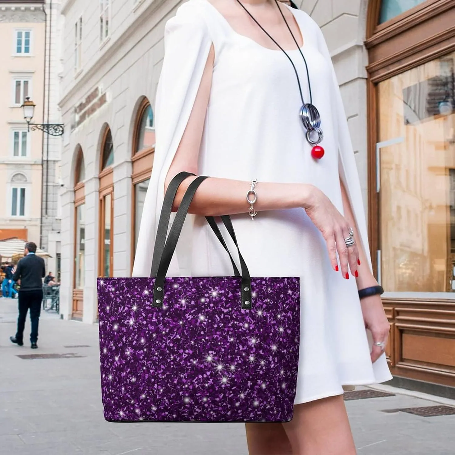 Large Tote Bag Fashion Portable Handbags With Zipper For Women And Men