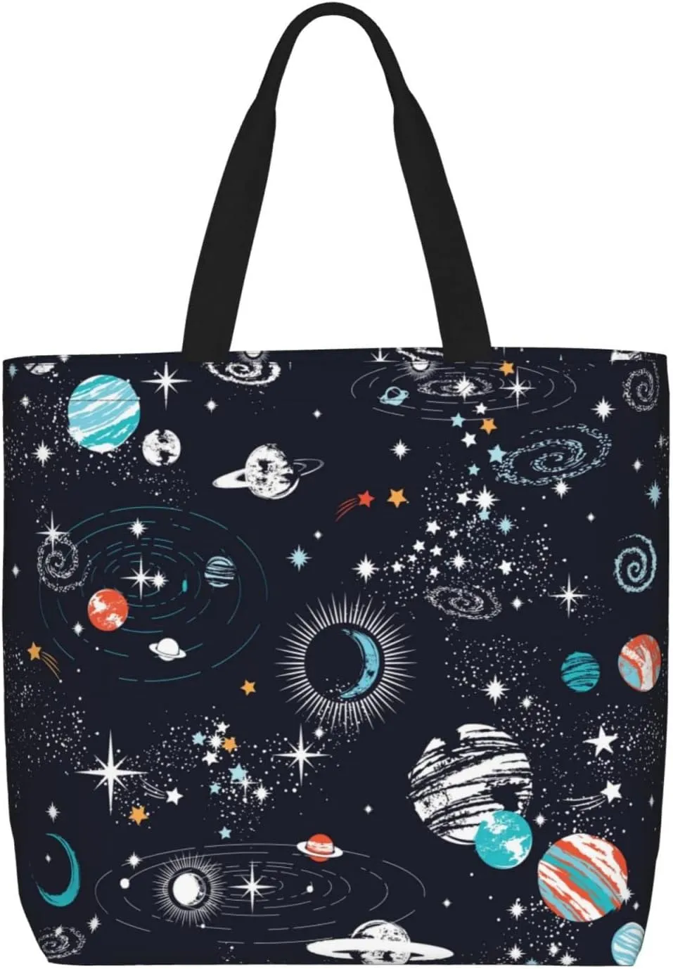 Large Tote Bag for Women Men,Reusable Beach Shoulder Bag Casual Handbag for Travel Shopping Grocery Work