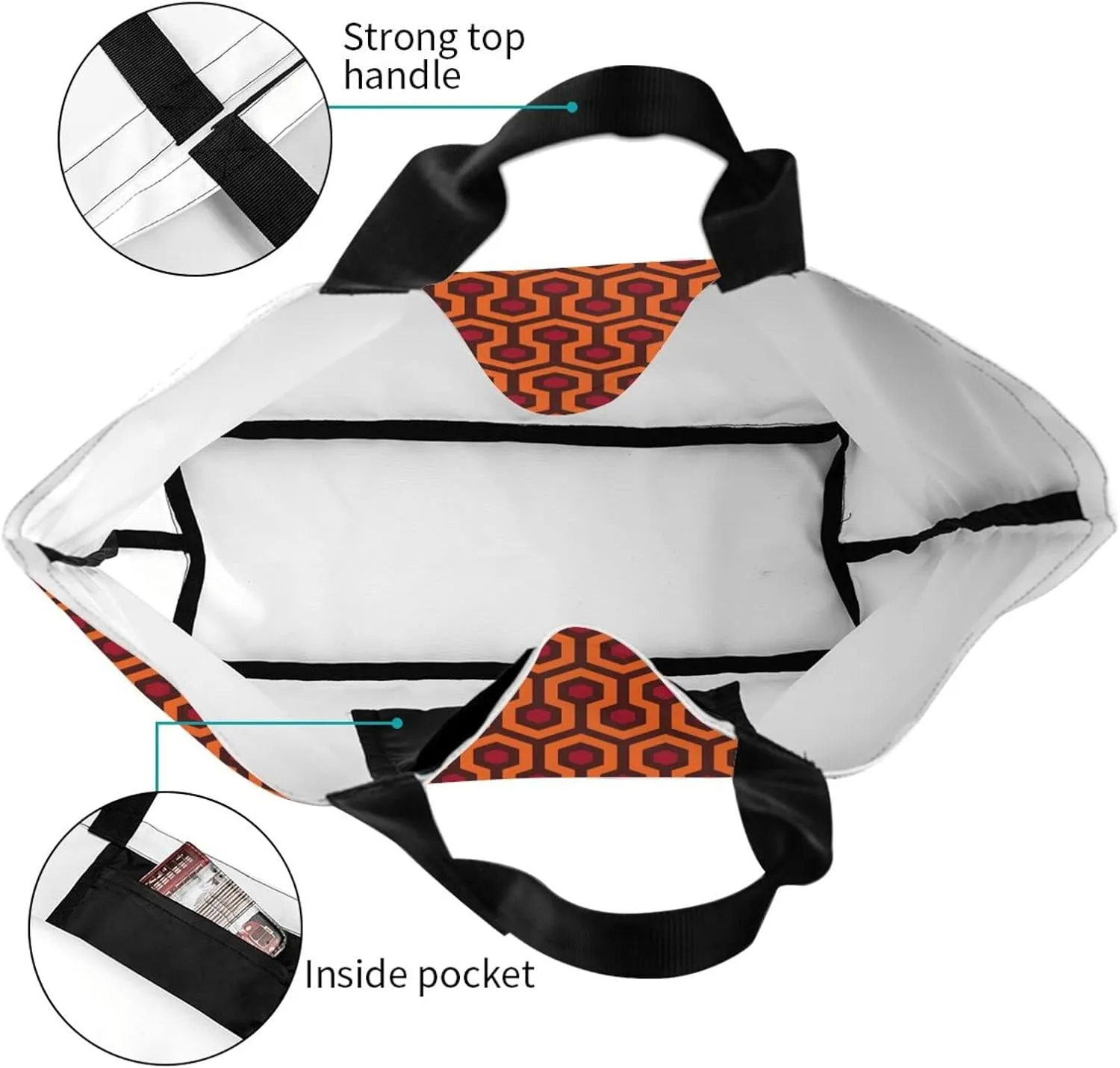 Large Tote Bag for Women Waterproof Reusable Shoulder Bag for Beach Travel Work and Grocery Shopping