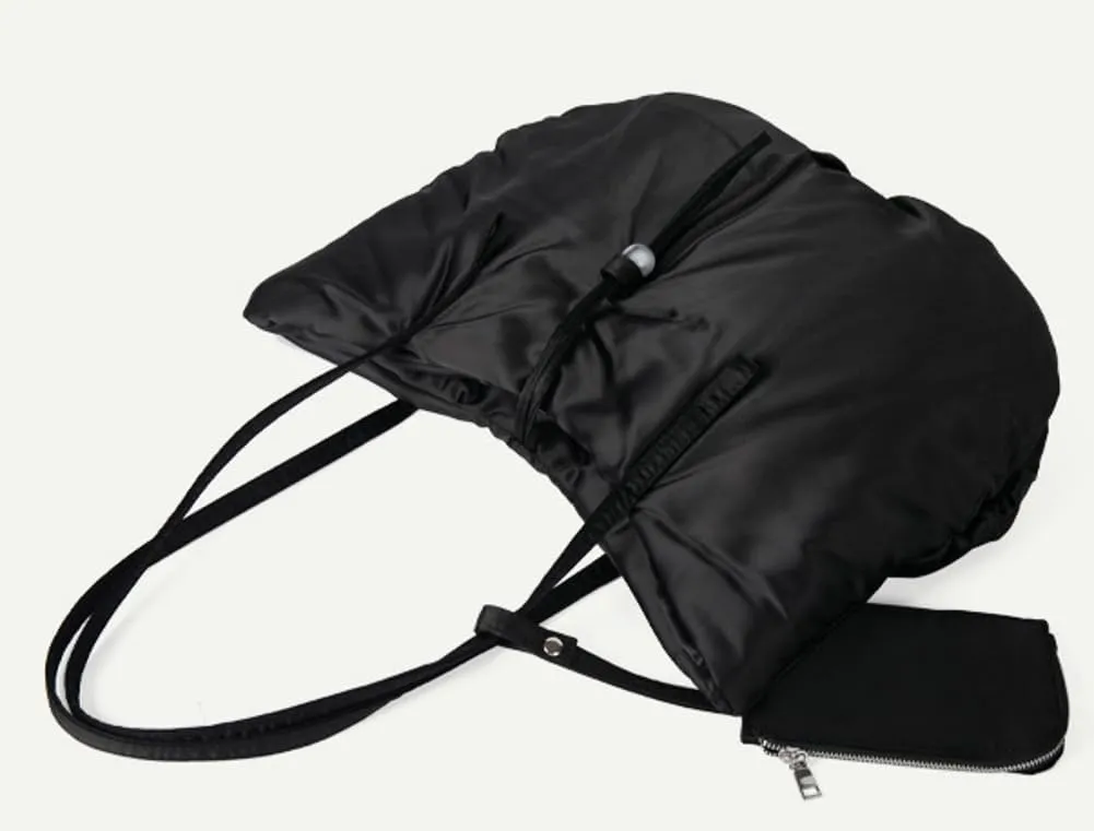 Large Tote Bag Nylon Shoulder Bags for Women Lightweight Foldable Work Purse Top Handle Handbags with Extra Purse