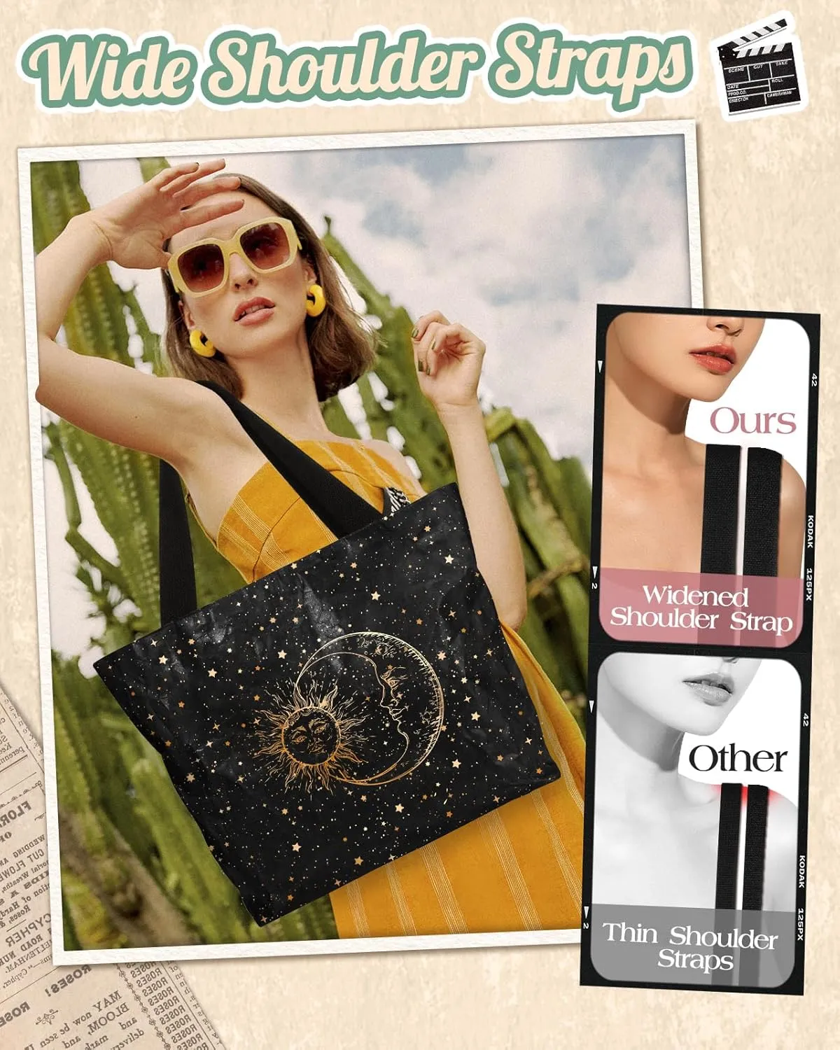 Large Tyvek Tote Bag Aesthetic Beach Bag - Cute Reusable Waterproof Size 19'' ×13'' for Women Girls Shopping, Gym