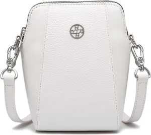 Leather Cell Phone Bag,Wallet Purse,Crossbody Bag for Women,Shoulder Bags,Adjustable Strap Double Zip Bags