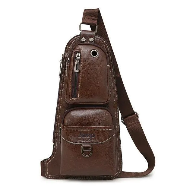Leather Sling Chest Crossbody Bags