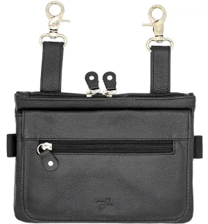 Leather Waist Bags, Leather Hip waist Belt Bag For Women, Leather Crossbody Bags For Women Clipon Leather Fanny Pack For Women Black