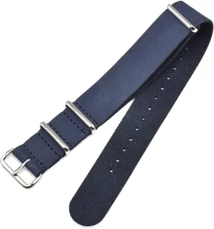 Leather Watchband Strap Fit For Watch Strap Fit For ZULU Black Buckle Watch Accessories 18mm 20mm 22mm 24mm watch strap