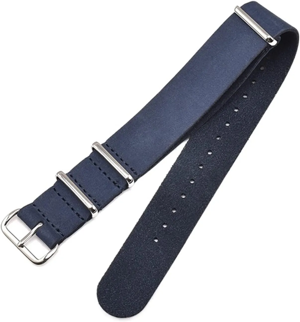 Leather Watchband Strap Fit For Watch Strap Fit For ZULU Black Buckle Watch Accessories 18mm 20mm 22mm 24mm watch strap