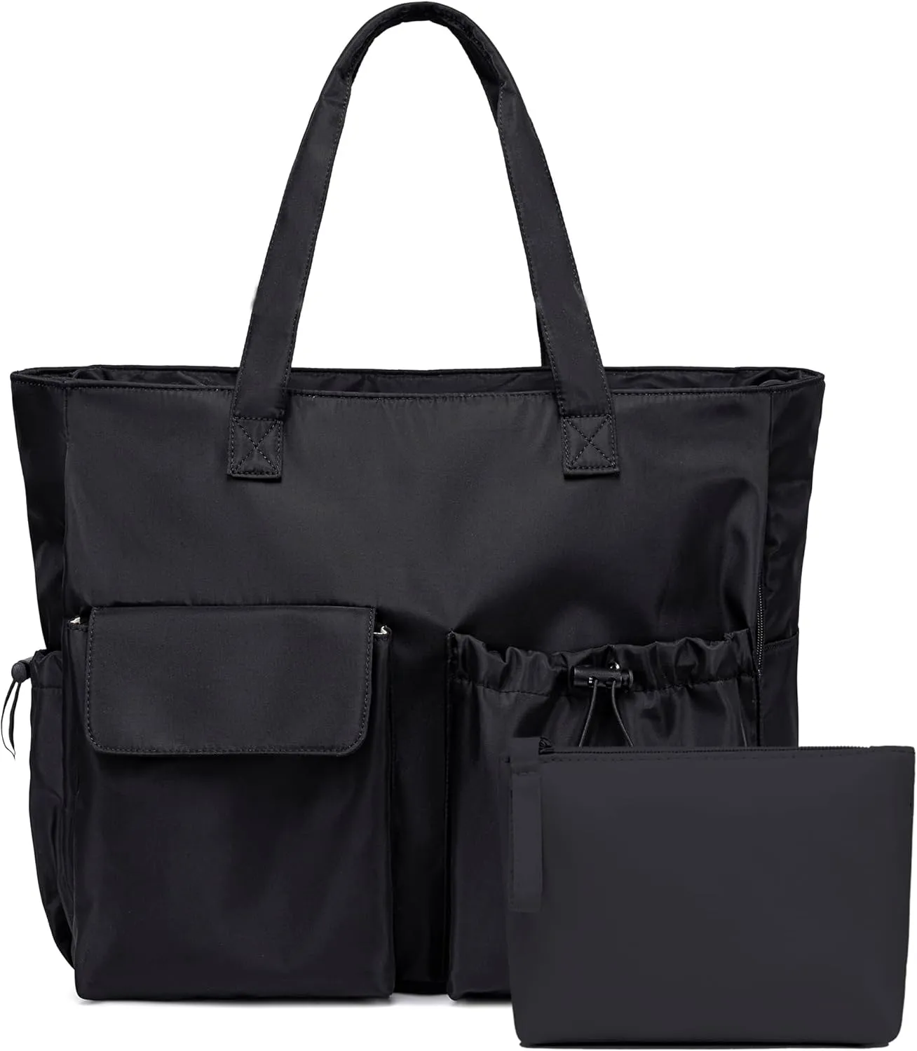 LEDAOU Beach Bag for Women Waterproof Sandproof Tote Bag Pool Bag with Zipper for Gym Shopping Travel with Wet Pocket