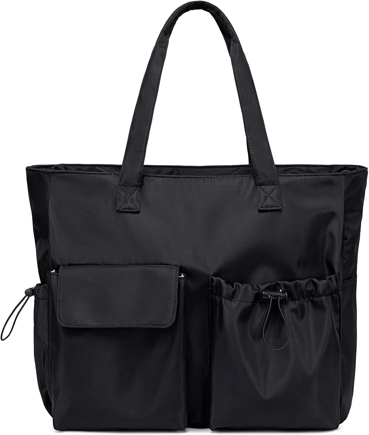 LEDAOU Beach Bag for Women Waterproof Sandproof Tote Bag Pool Bag with Zipper for Gym Shopping Travel with Wet Pocket