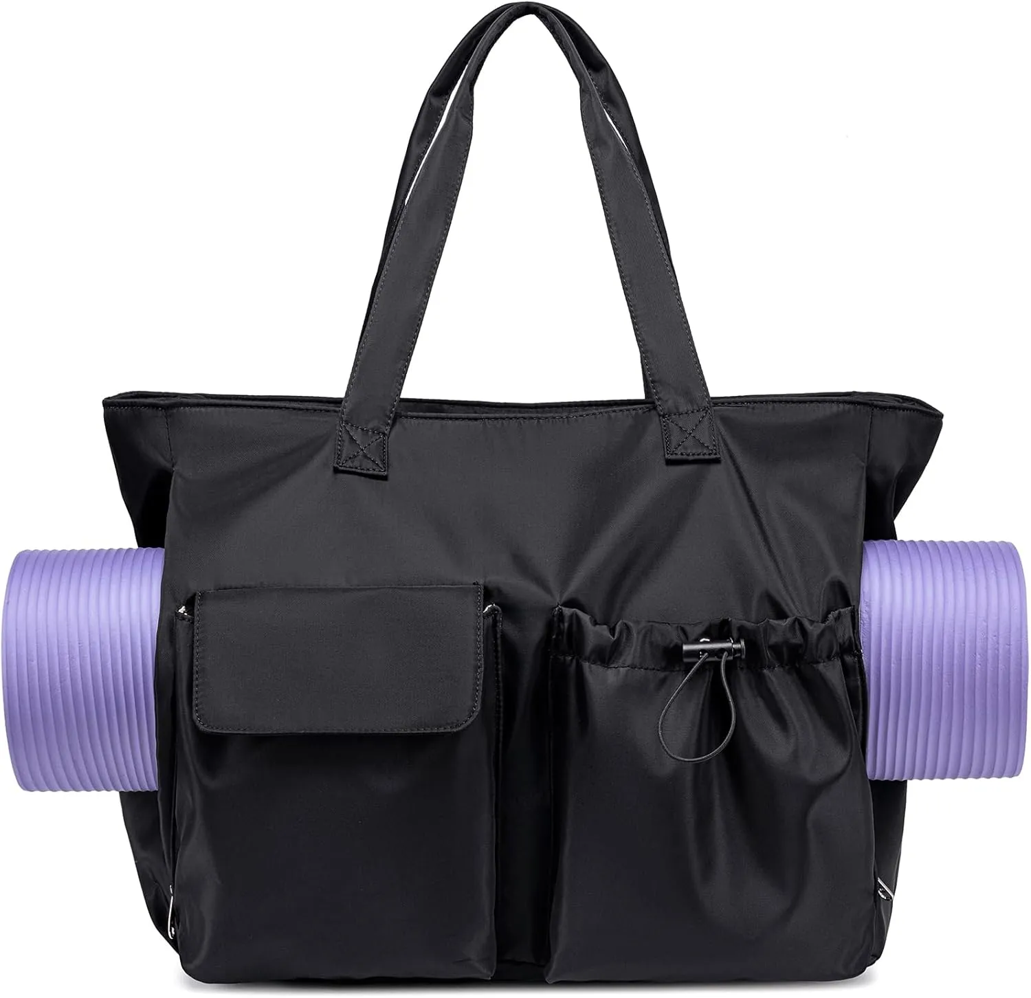 LEDAOU Beach Bag for Women Waterproof Sandproof Tote Bag Pool Bag with Zipper for Gym Shopping Travel with Wet Pocket