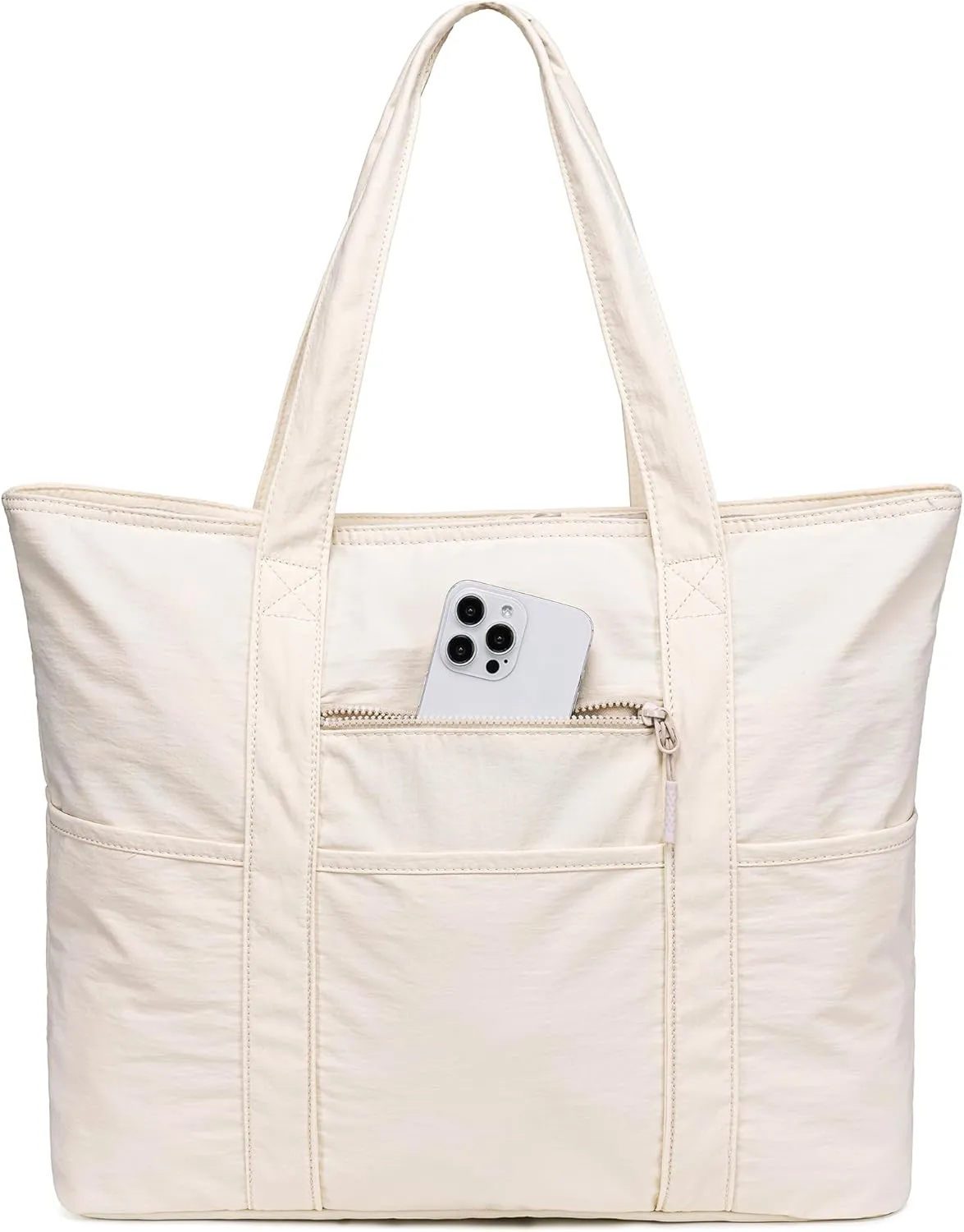 LEDAOU Large Beach Tote Bag Women Waterproof Beach Bag Sandproof Pool Bag with Zipper Travel Gym Tote Bag
