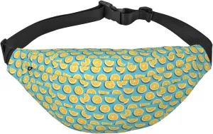 Lemon Wedges Waist Bag. Lightweight And Waterproof, Suitable For Travel And Daily Use, Fashionable Design, For Men And Women.