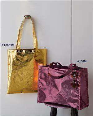Liberty Bags Large Print Metallic Tote Bag - A134M