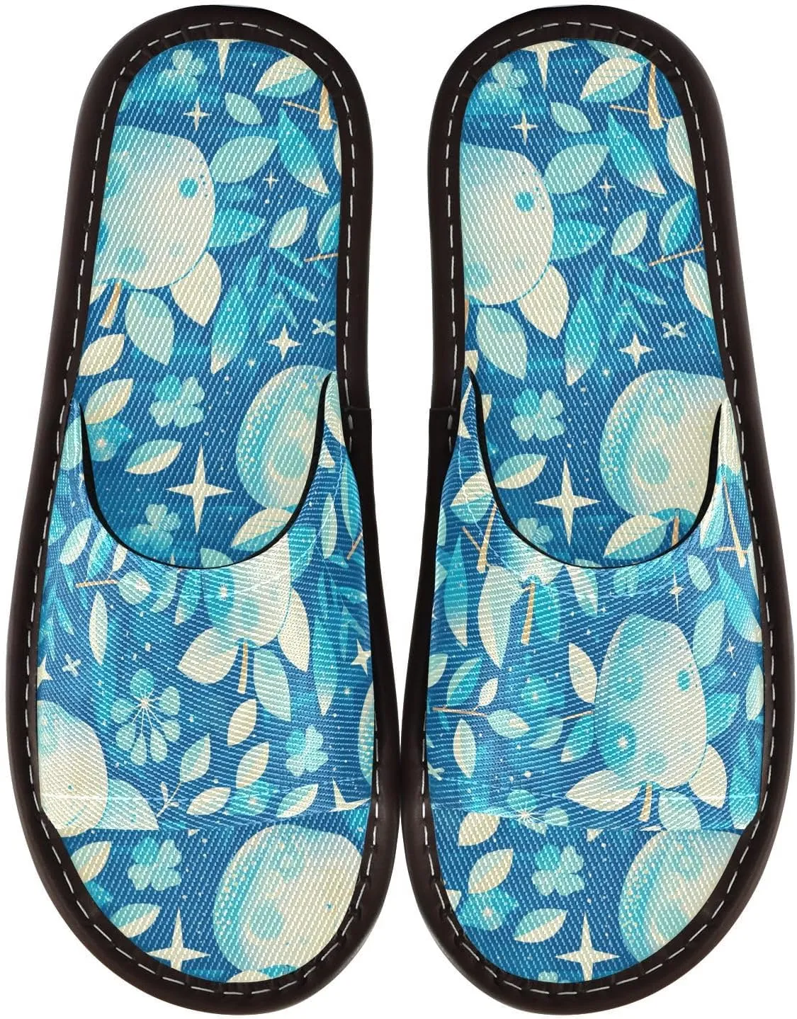 Light Turquoise Apples Womens Casual Shower Slippers Summer Dorm Home Slides for Bedroom Outdoor Outdoor