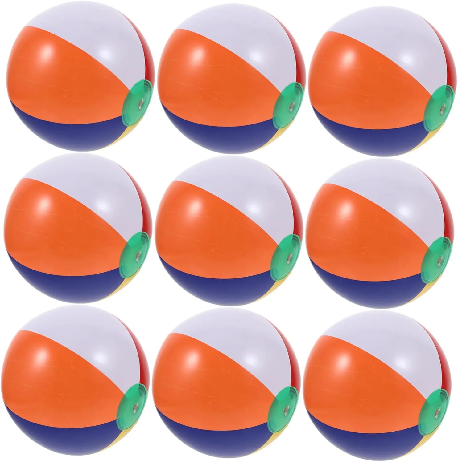 Lightweight Inflatable Beach Ball Set 12 Pack PVC Material Perfect for Outdoor Indoor Games