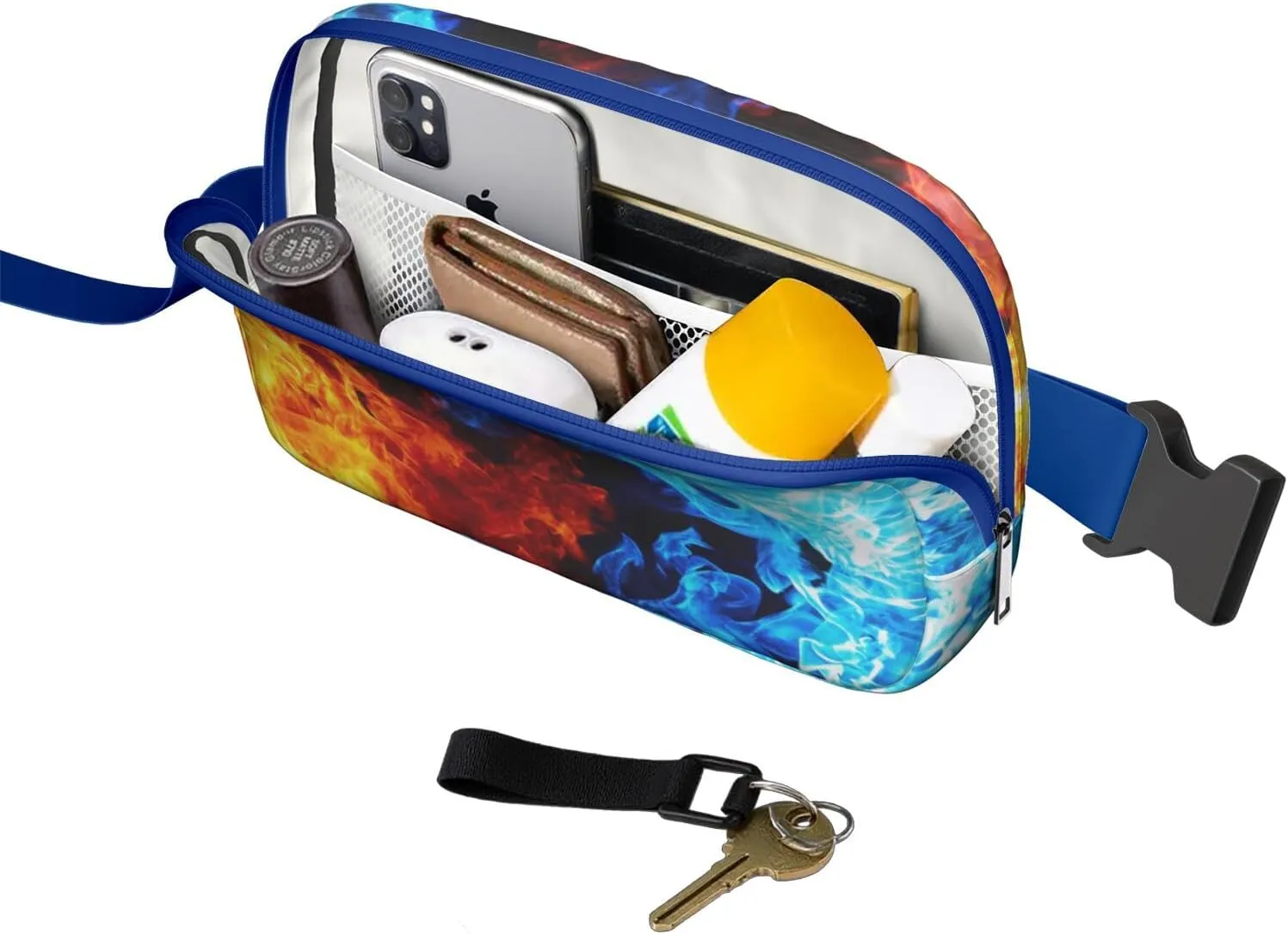 Lightweight Zipper Fanny Pack for Women – Water-Repellent Mini Everywhere Crossbody with Adjustable StrapFashion Pattern Belt Bag for Teen Girls Cute Trendy Stuff Travel Essentials waist bag.
