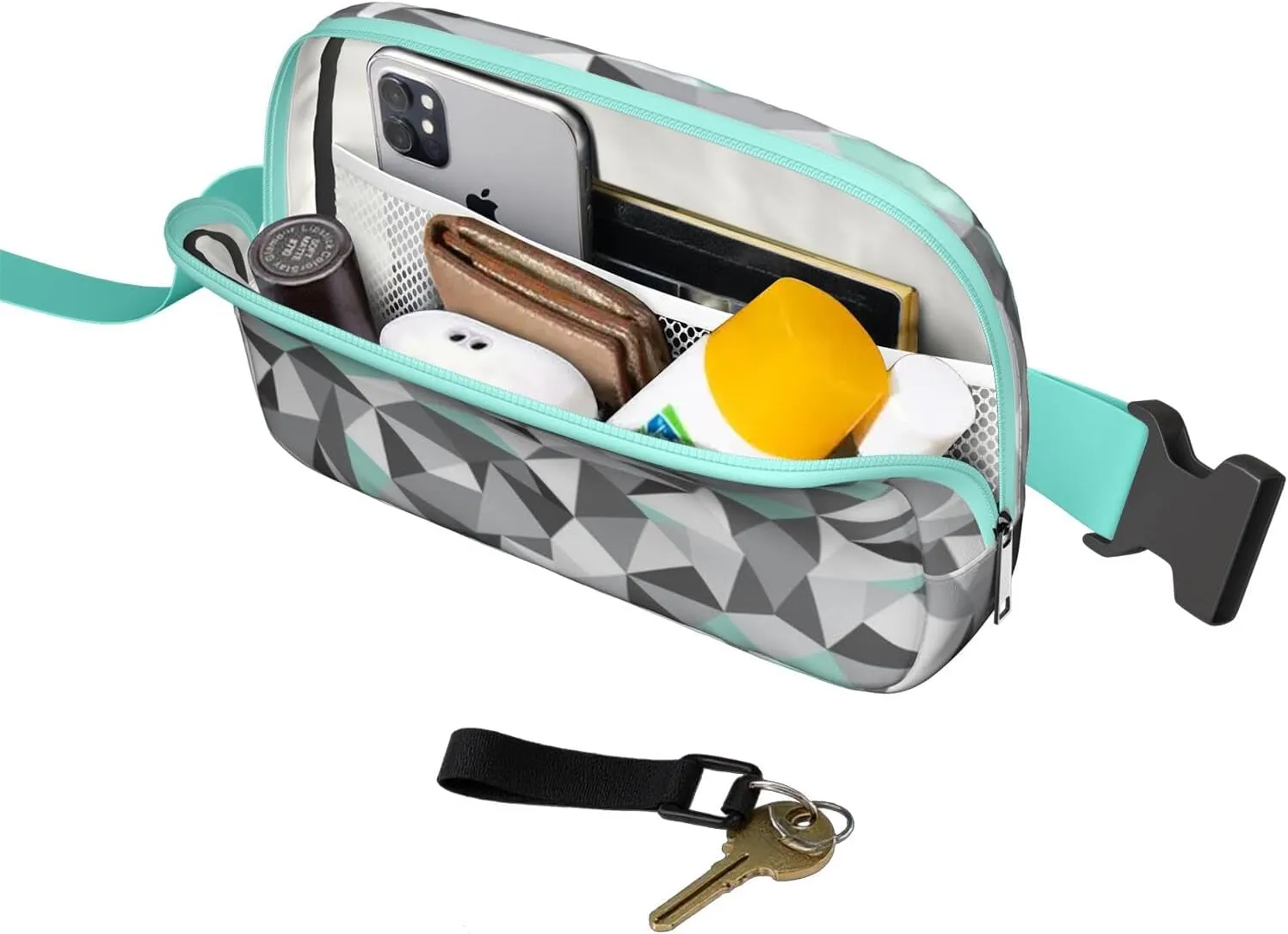 Lightweight Zipper Fanny Pack for Women – Water-Repellent Mini Everywhere Crossbody with Adjustable StrapFashion Pattern Belt Bag for Teen Girls Cute Trendy Stuff Travel Essentials waist bag.