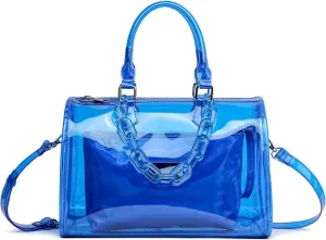 Like Dreams Holographic Purse for Women, Detachable Inner Pouch Crossbody Bag, Iridescent Top Handle Satchel