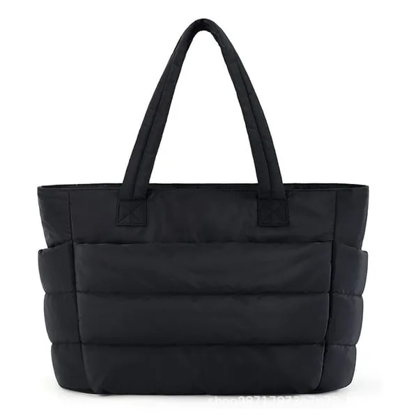 💜Limited Sale 50% OFF 👜Women's Waterproof Bubble Bag 20L Fluffy Tote Bag Quilted Laptop Shoulder Handbag