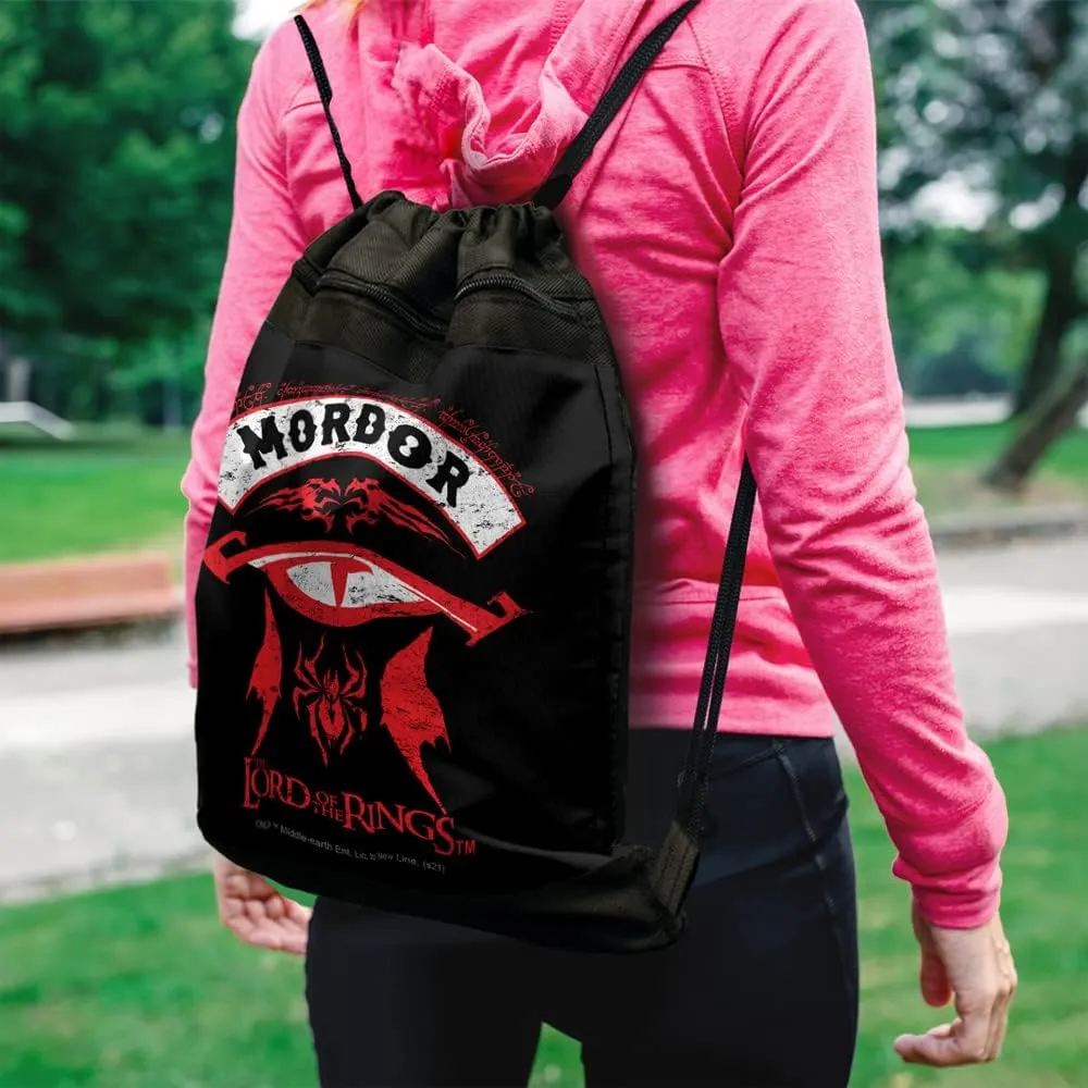 LOGOVISION Lord of The Rings Mordor Drawstring Backpack Sports Bag Sackpack 17" x 13", Perfect for Gym, Yoga or Practice