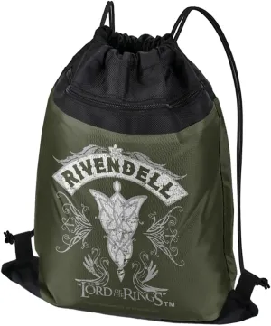 LOGOVISION Lord of The Rings Rivendell Drawstring Backpack Sports Bag Sackpack 17" x 13", Perfect for Gym, Yoga or Practice