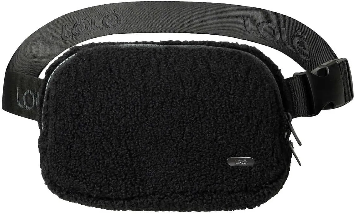 LOLË Lole - Sherpa Belt Bag, Unisex, Black, Black, Adjustable,Multipurpose
