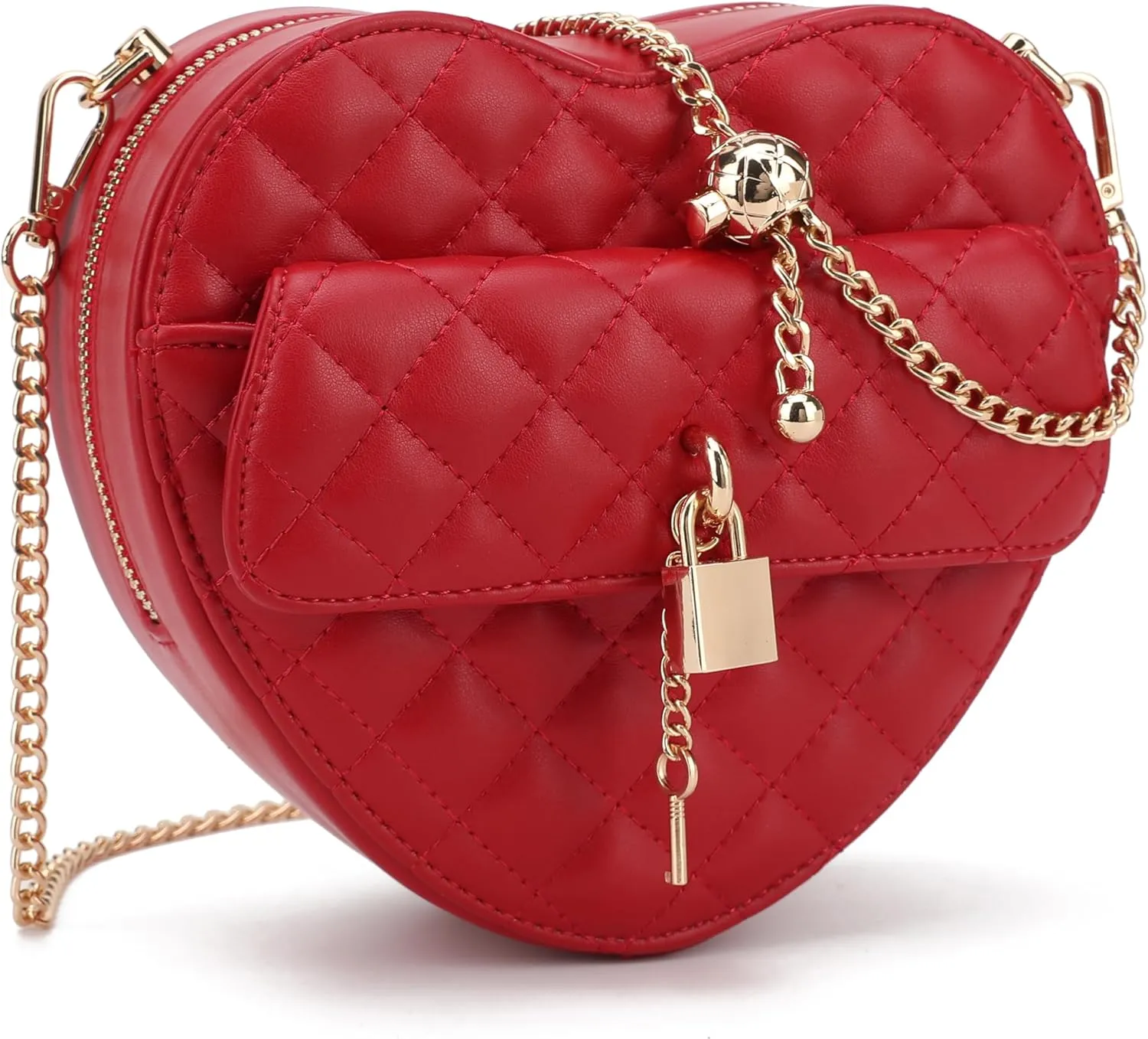 lola mae Heart Shape Satchel Crossbody Purse for women Zip Around Shoulder Bag