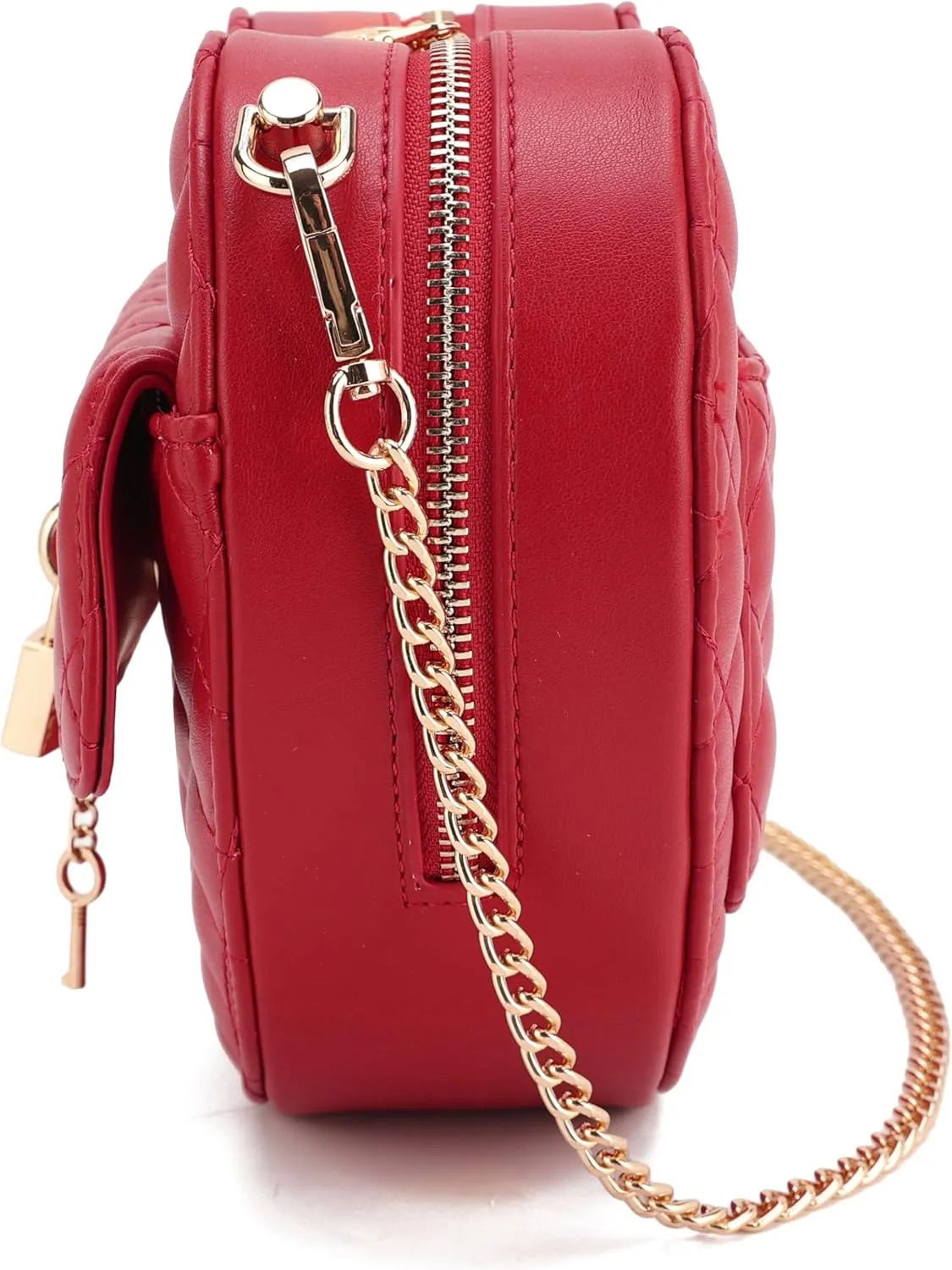lola mae Heart Shape Satchel Crossbody Purse for women Zip Around Shoulder Bag