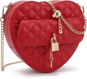 lola mae Heart Shape Satchel Crossbody Purse for women Zip Around Shoulder Bag