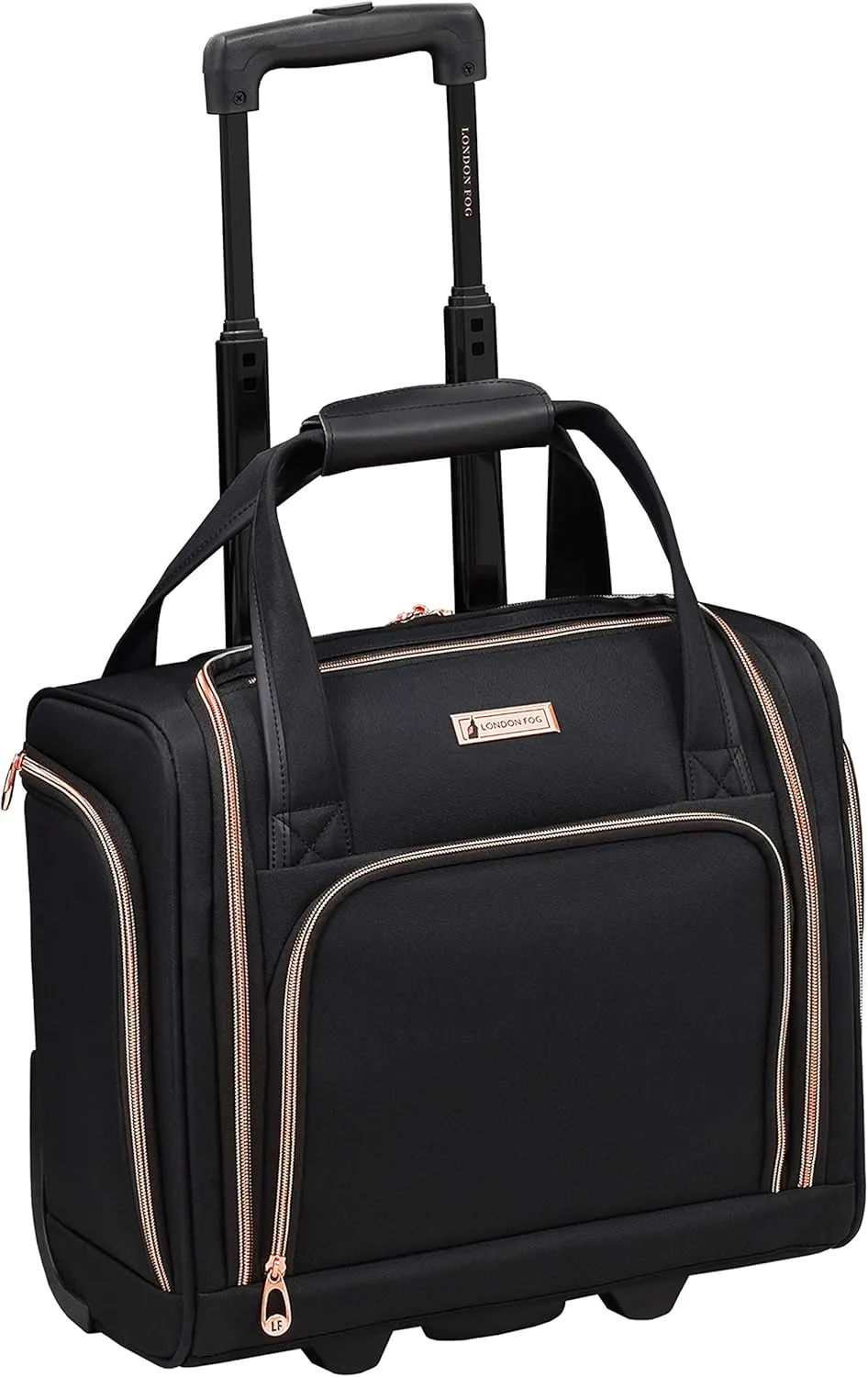 LONDON FOG Bromley 15-Inch Under The Seat Bag, Black