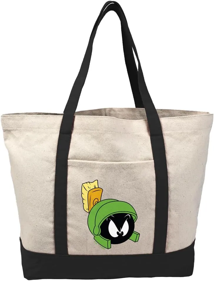 Looney Tunes Bugs Bunny, Tote Bag With External Pocket, Reusable Shoulder Bag for Shopping, Beach, Royal Collection