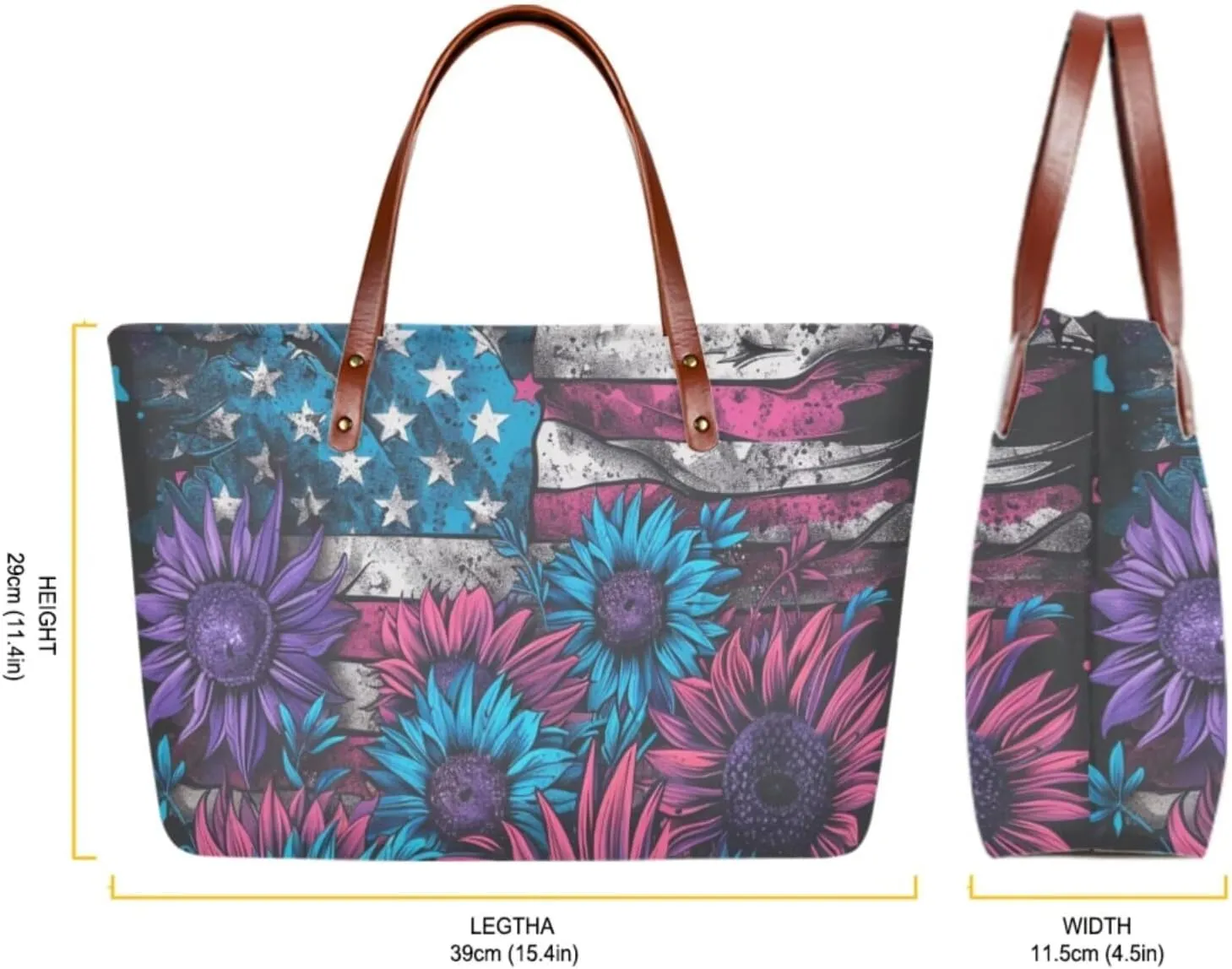 Lotusorchid 2 Pcs Hand bags Purses, Women Top Handle Bag Satchel Shoulder Bag, Large Tote Handbag with PU Wallet