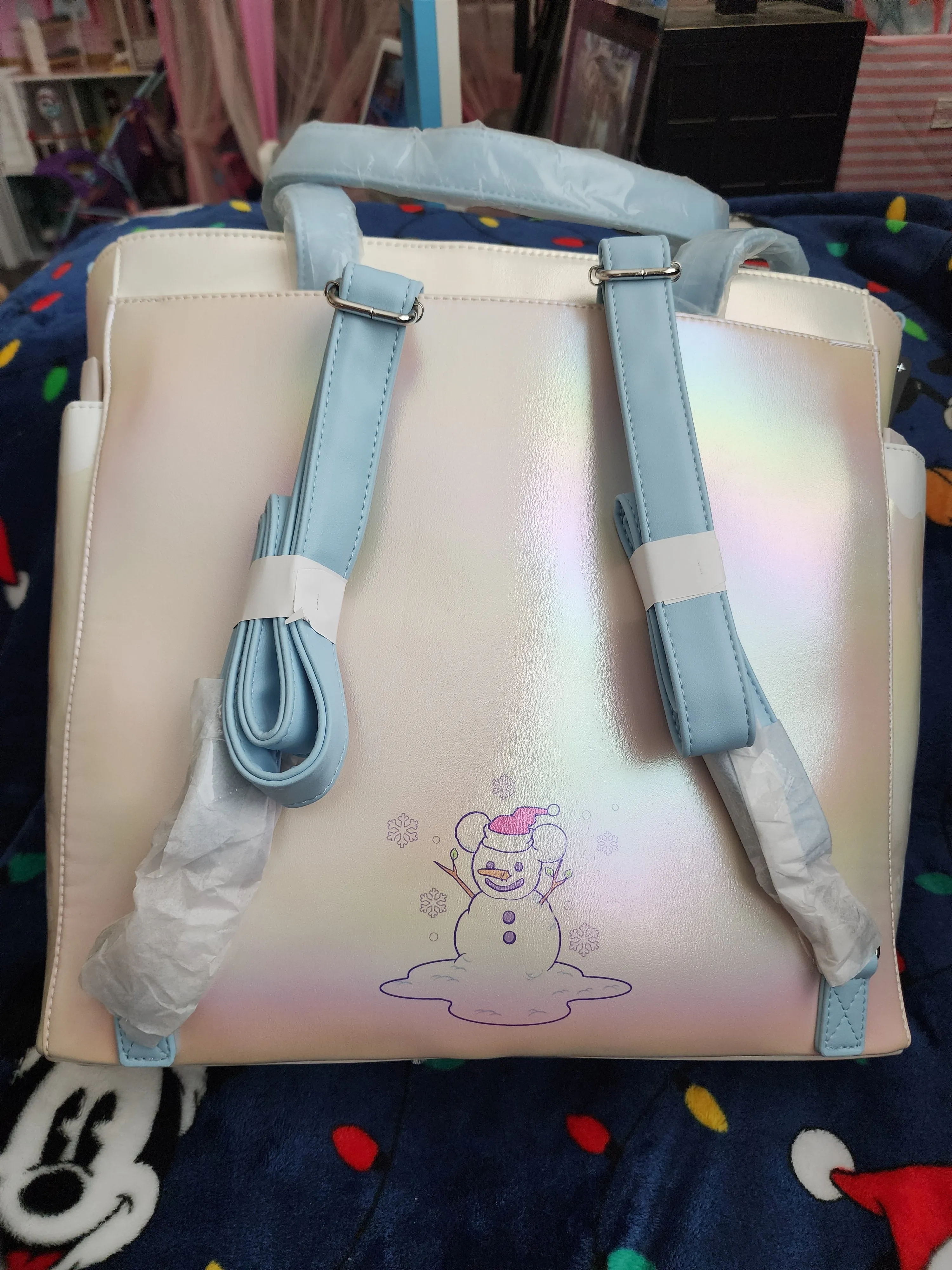 Loungefly Disney Mickey and Friends Winter Fun Tote Bag/Handbag