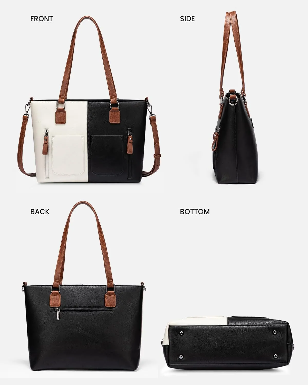 LOVEVOOK Purses Tote Bag for Women, Handbags Large Shoulder Bag, Leather Work Bags with Multi-Pockets, Designer Hobo Satchel