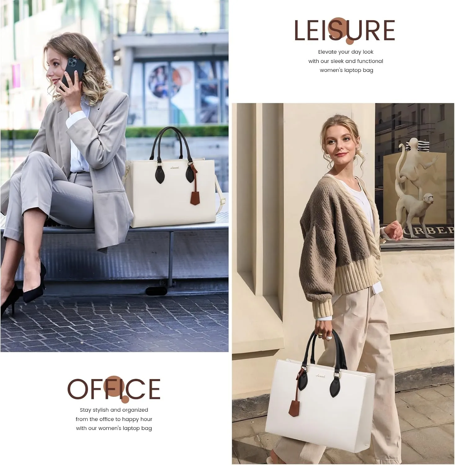 LOVEVOOK Women's 15.6 Inch Laptop Tote Briefcase Business Office Bag