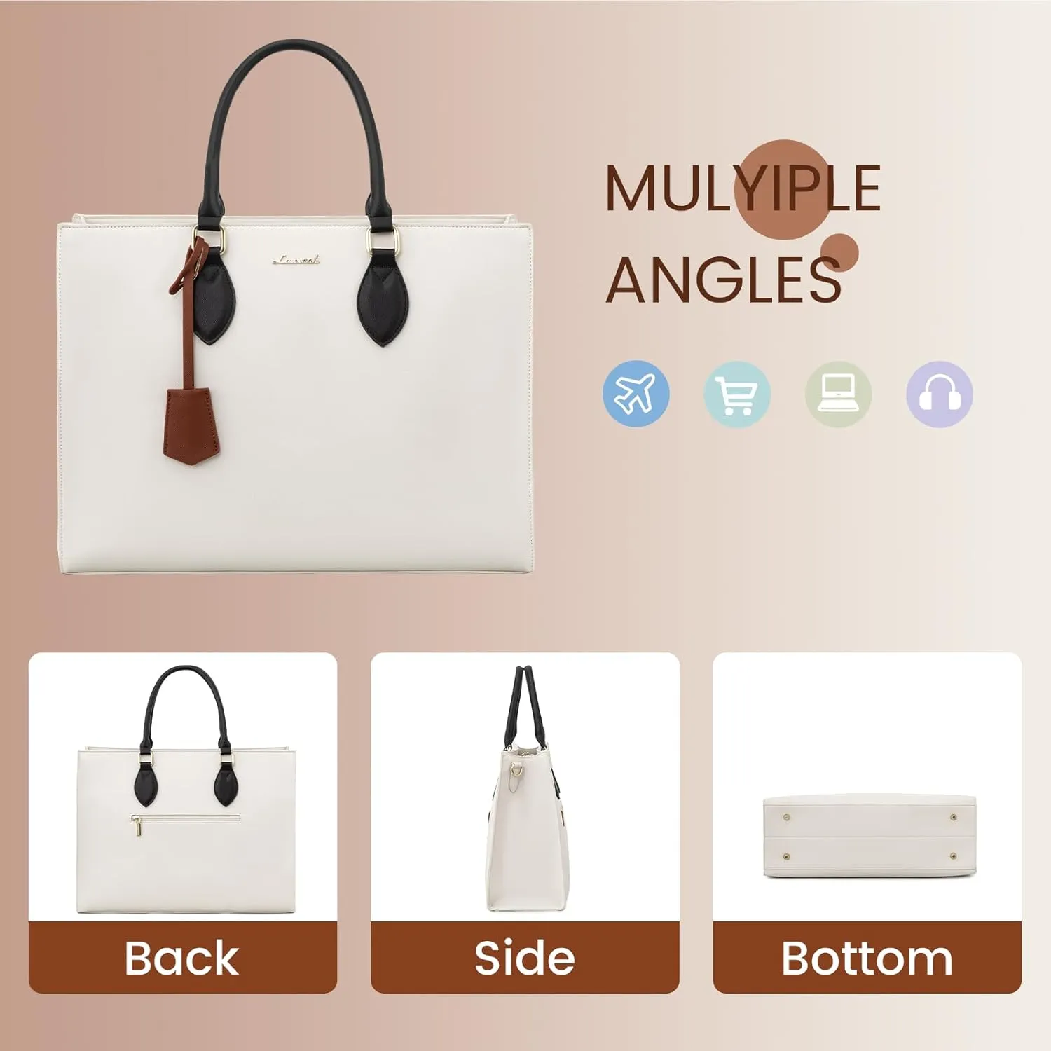 LOVEVOOK Women's 15.6 Inch Laptop Tote Briefcase Business Office Bag