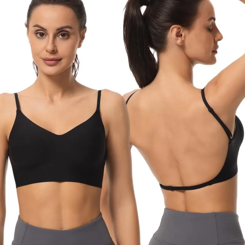 Low Back Push Up Bra Seamless Wirefree Comfort Padded Bralette Backless Convertible Support Bras