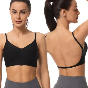 Low Back Push Up Bra Seamless Wirefree Comfort Padded Bralette Backless Convertible Support Bras