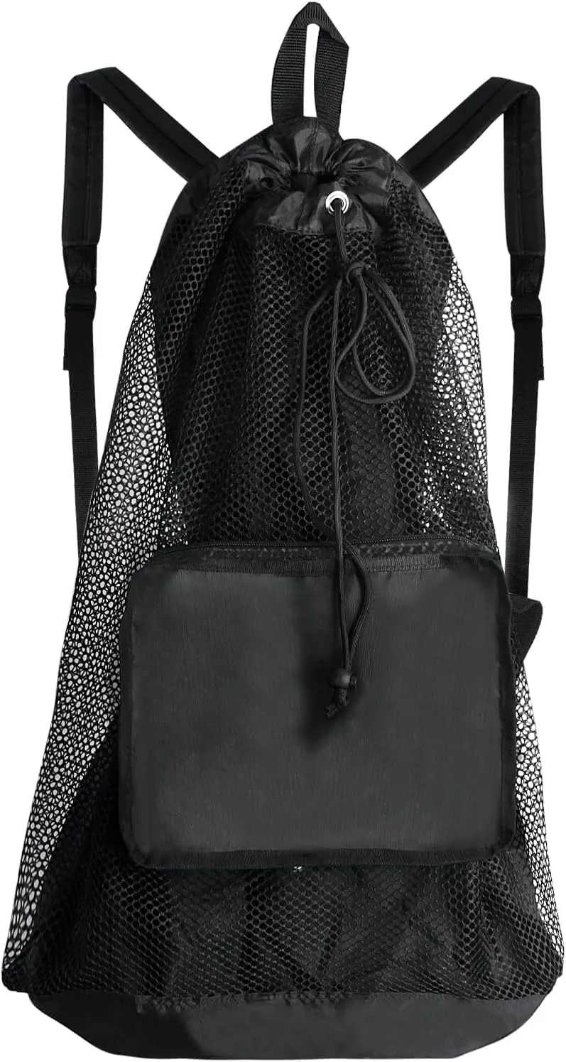 Luwint Extra Large Mesh Dive Bag, Oversized Scuba Gear Backpack for Snorkeling Diving, Sports Duffle Gym Bag for Balls