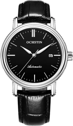 Luxury Brand Leather Strap Automatic Mechanical Watches for Men Formal Business Style Watch