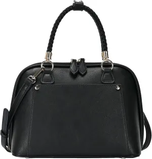 Madison West Camila Satchel | Soft distressed vegan leather satchel with accordion opening | 11L x 4.5W x 8.25H