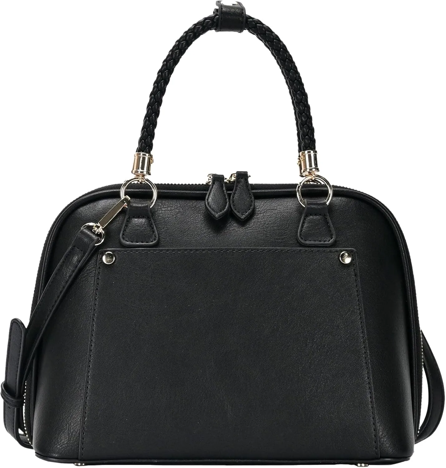 Madison West Camila Satchel | Soft distressed vegan leather satchel with accordion opening | 11L x 4.5W x 8.25H
