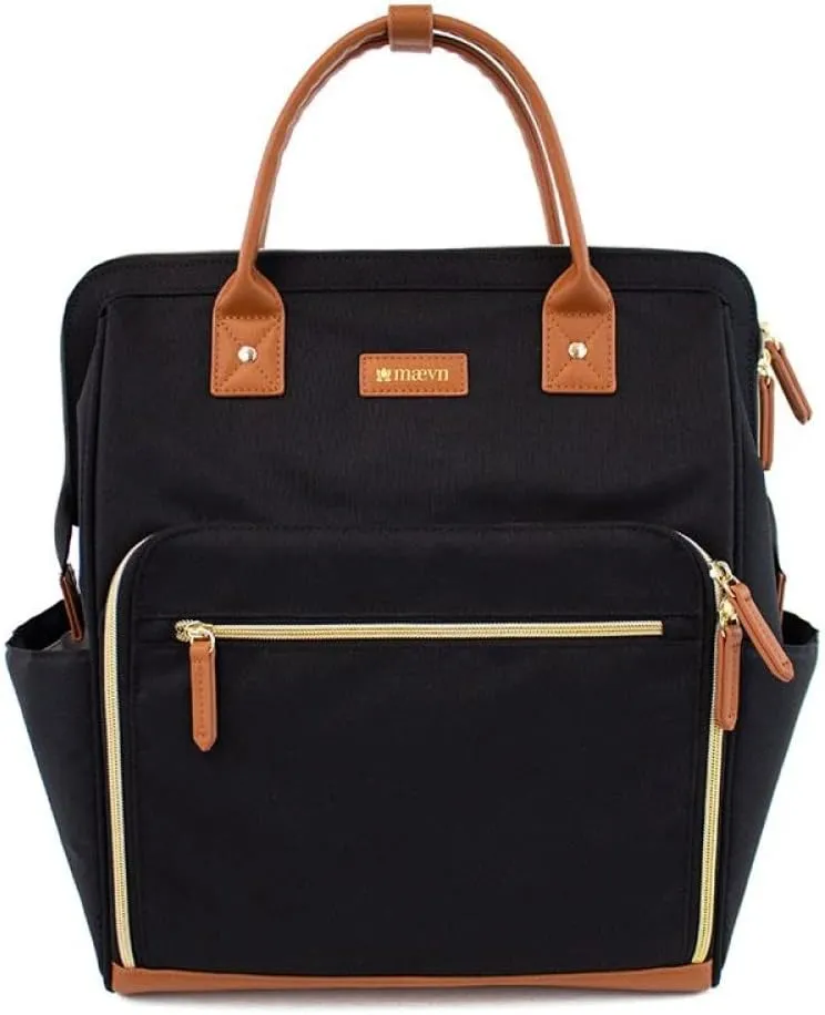 Maevn ReadyGO Water-Resistant Clinical Tote Backpack in Heather (Black)