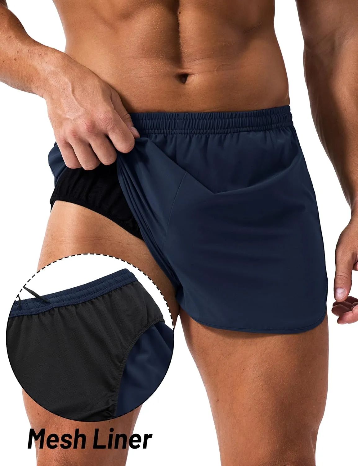 MAGCOMSEN Running Shorts for Men 3 Inch Quick Dry Gym Lightweight Shorts Mens for Athletic Workout with Liner