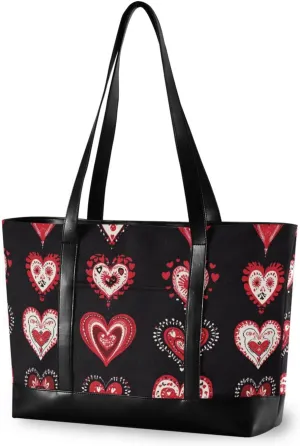 Mail Ethnic Art Valentine Sturdy bag with laptop compartment with zipper tote bag for work for commuter with office maletín para laptop mujer