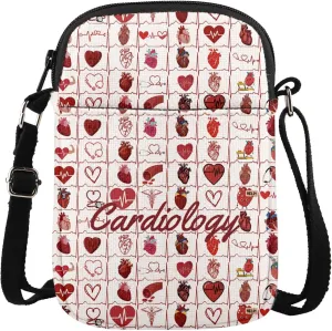 MAOFAED Cardiology Crossbody Bag, Heart Anatomy CVICU Nurse Gift, Cardiologist Gift, Cardiac Nurse Gift(cardiology)