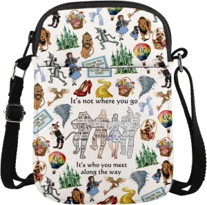 MAOFAED Wizard Crossbody Bag, It's Not Where You Go, It's Who You Meet Along The Way, Halloween Party Favor