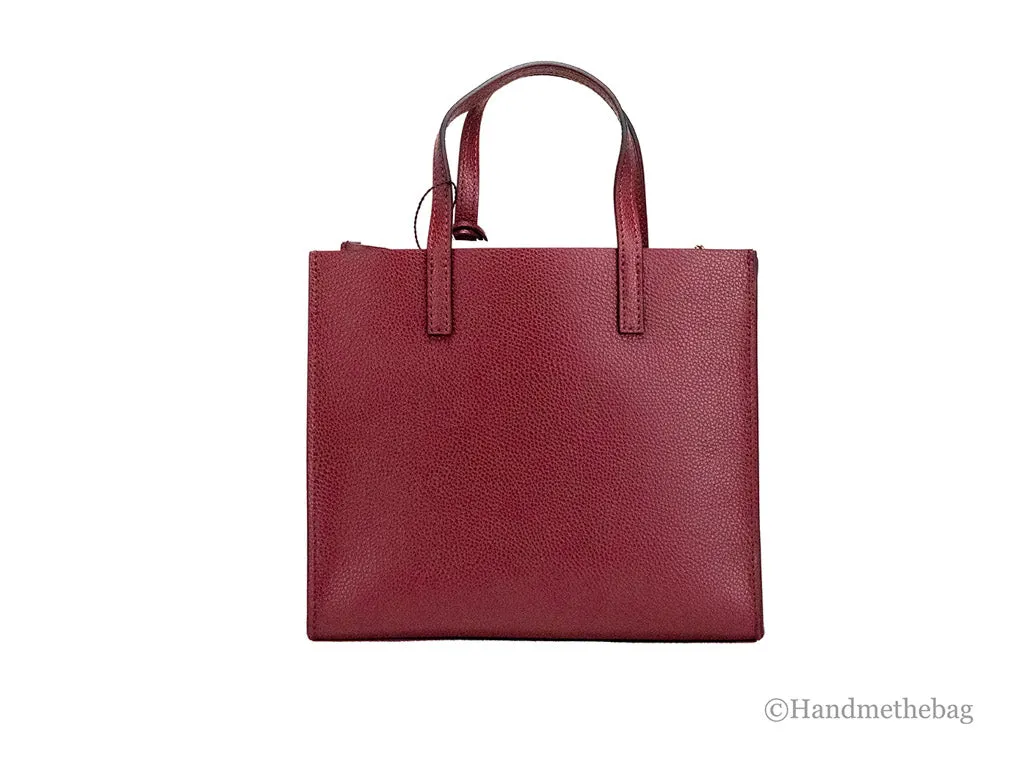Marc Jacobs Mini Grind Pomegranate Pebbled Leather Crossbody Tote