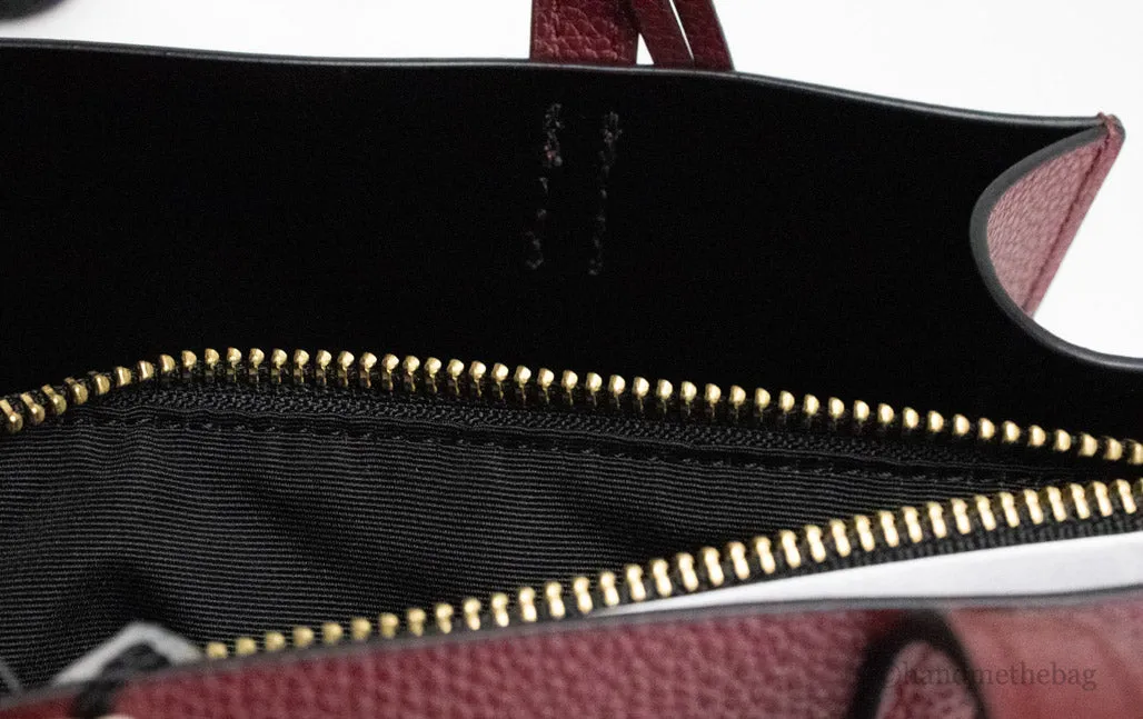 Marc Jacobs Mini Grind Pomegranate Pebbled Leather Crossbody Tote