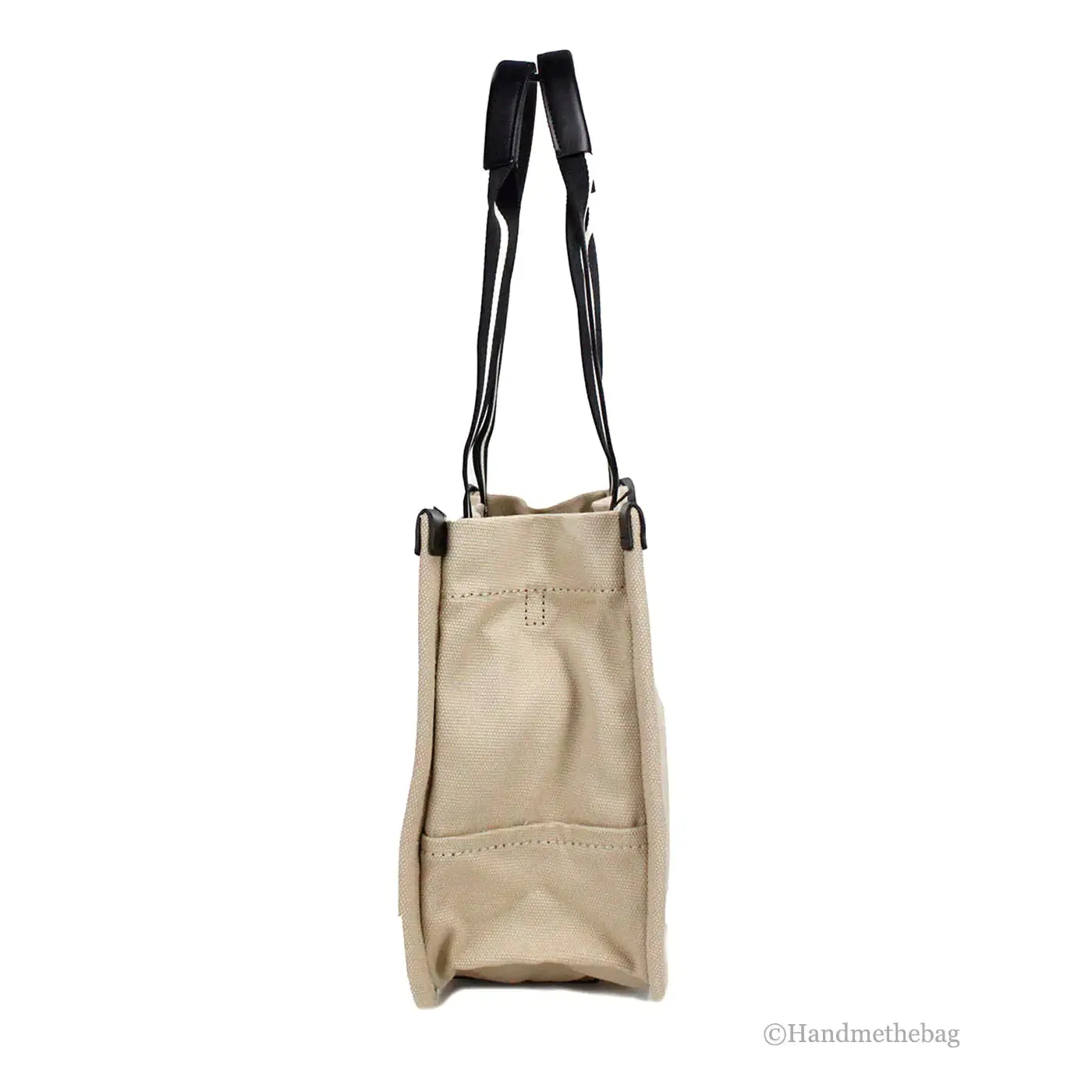 Marc Jacobs Signet Medium Beige Canvas Convertible Tote