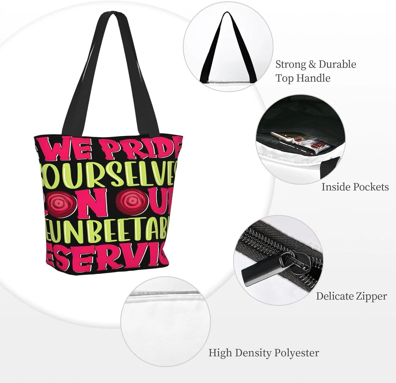 Mardi Gras Beads Mask Feathers Tote Bag for Women Lightweight Shopping Handbag Large Capacity Shoulder Bag